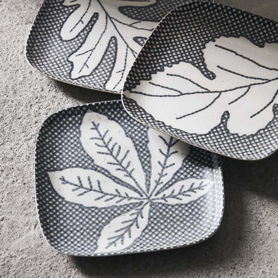 Ash tallerken, Grå/Blå