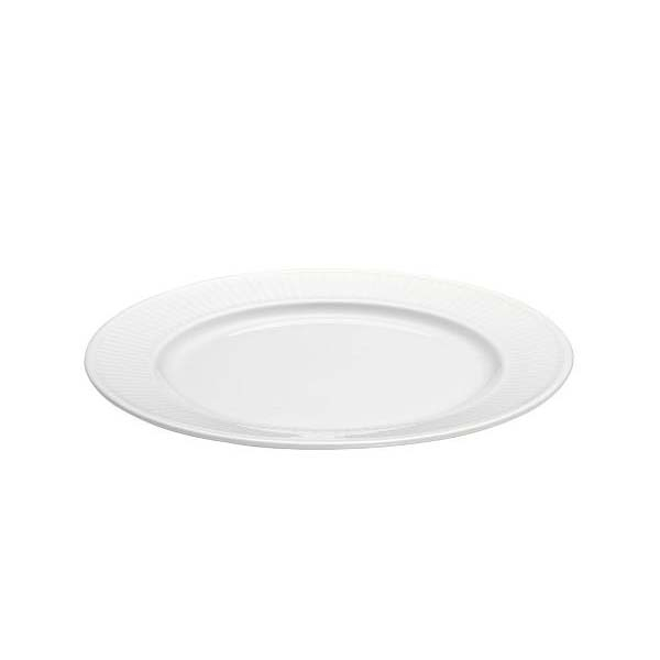 Pillivuyt Plissé Tallerken flad Dia 20 cm Hvid