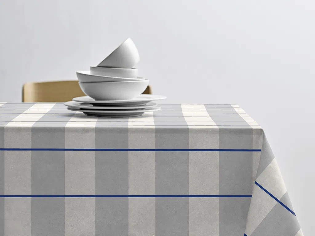 Södahl Akryldug med antislip Blocks Cloud grey - i metermål