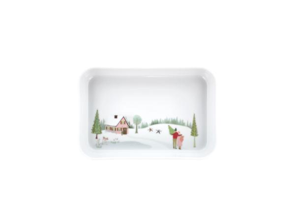 Pillivuyt Vinter Fad rektangulært 18 x 12 cm Hvid
