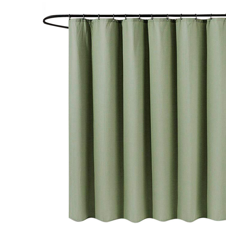 MOUD Home WAFFLE Badeforhæng i army grøn - 180x220 cm