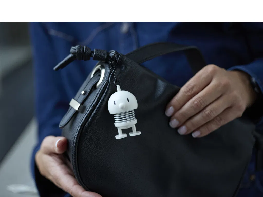 Hoptimist Bag charm 4x3,4x5,9 cm, Hvid