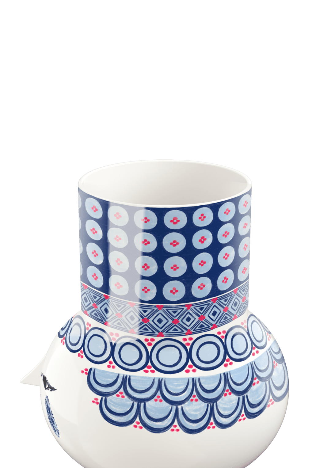 Wiinblad Olga Vase H20 cm blå