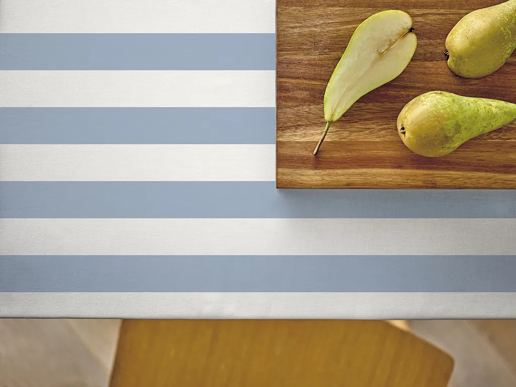 Södahl Akryldug med antislip Parallel Linen blue - i metermål