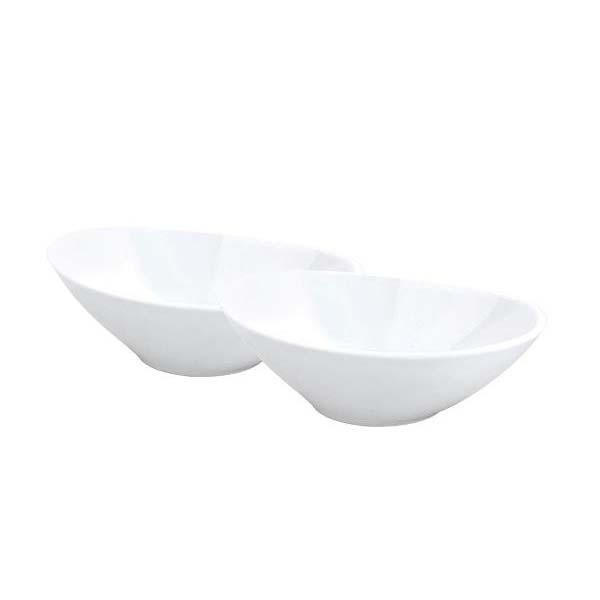 Pillivuyt Skål oval 16 x 10 cm 24 cl 2 stk. Hvid