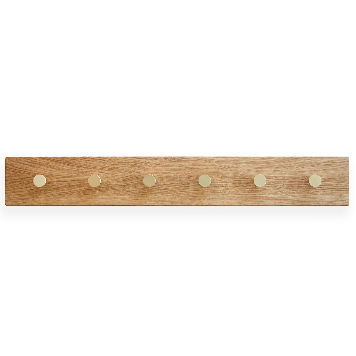 MOUD Home OAK Knagerække Egetræ Med Messing Knager - 70 cm