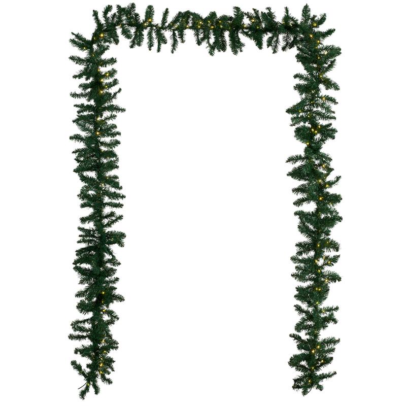 Anni Guirlande i gran, 4,8 m, grøn
