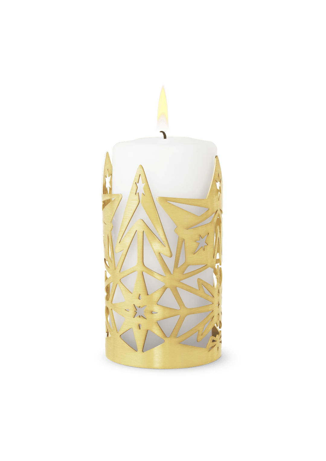 Lysestage Ø8 cm forgyldt