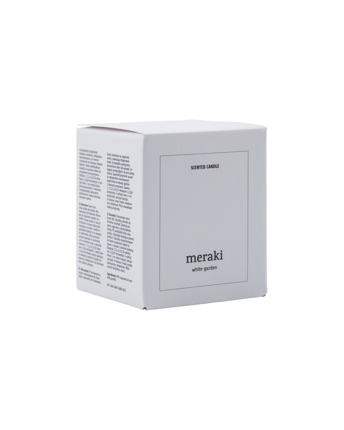 Meraki Duftlys, White garden, Hvid