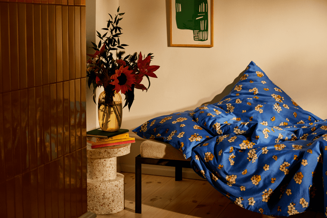 Grand Pleasantly Sengetøj 220x220 cm blå SE