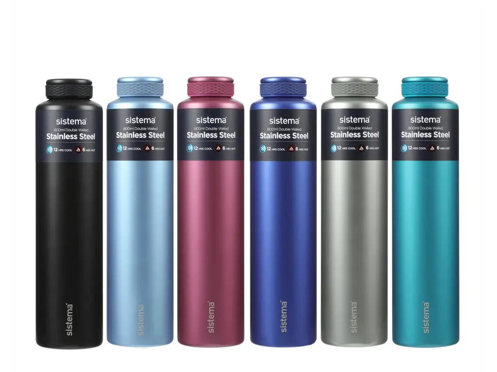 Sistema Stainless Steel 600ml, Future Dusk (blå)