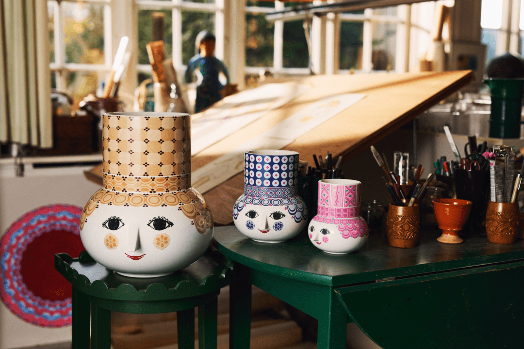 Wiinblad Olga Vase H35 cm sand