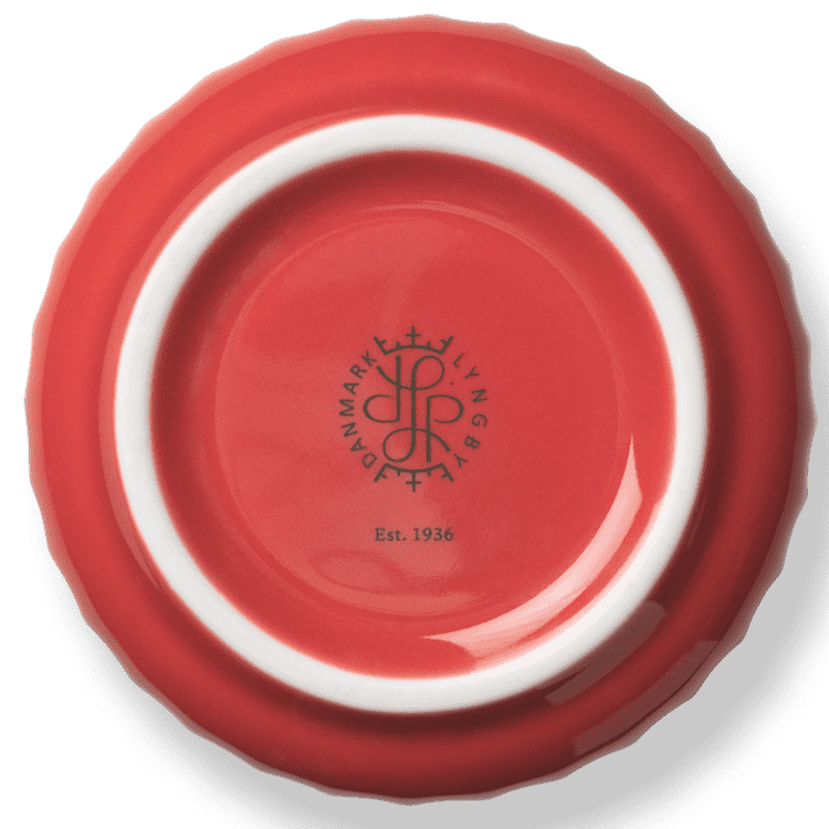 Lyngbyvase H15,5 rød porcelæn