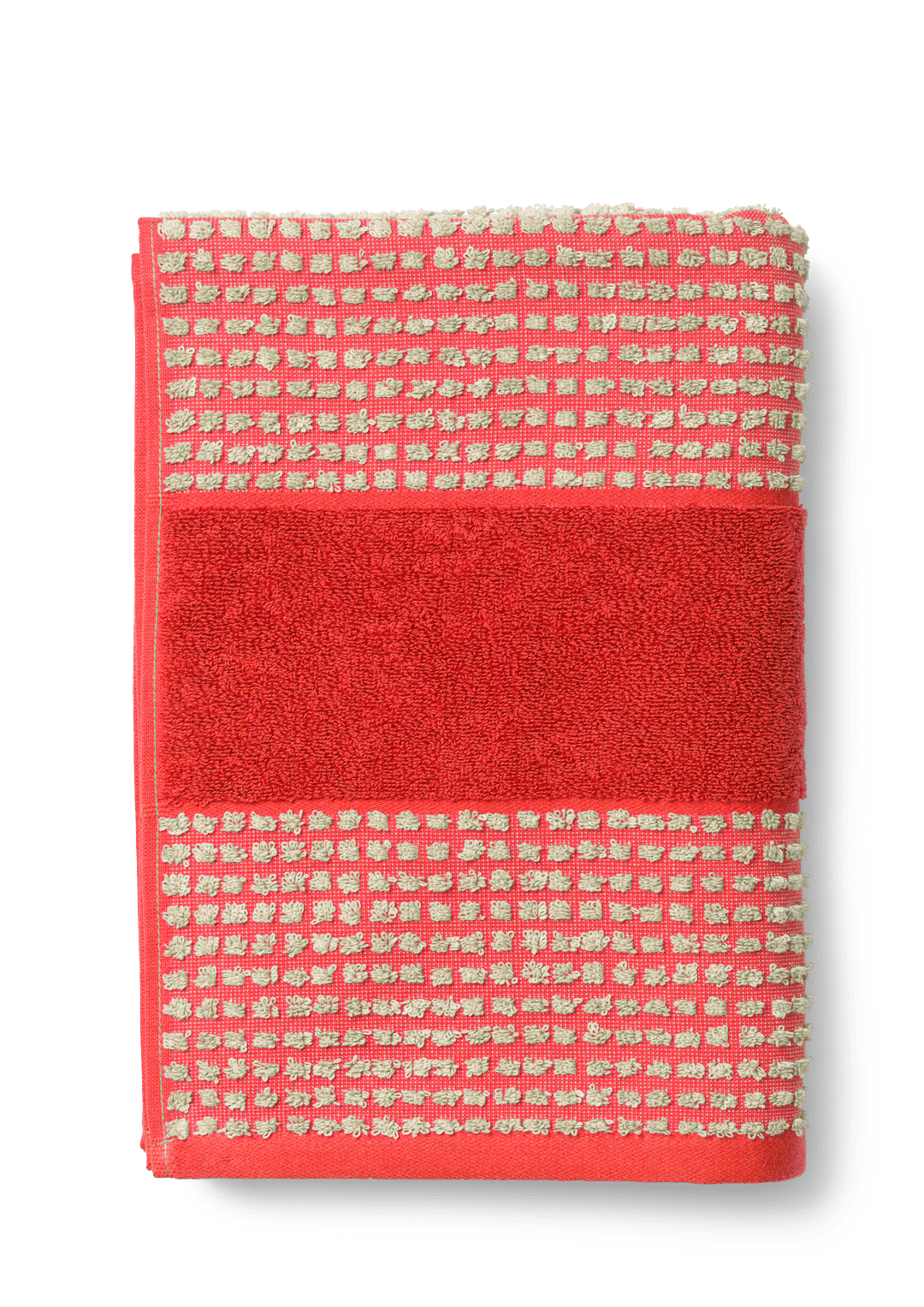 Check Håndklæde 70x140 cm rød/sand