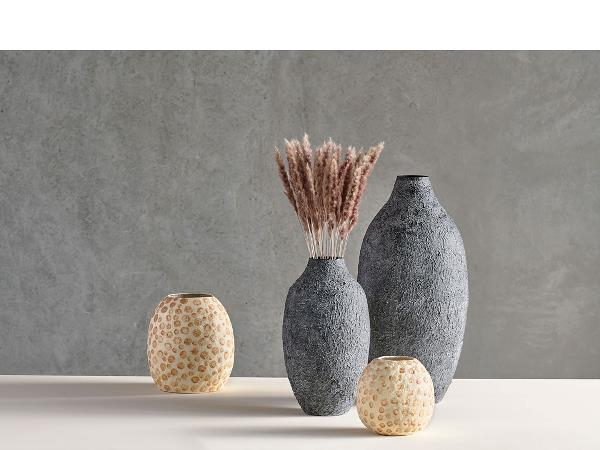 Villa Collection Dekorationsvase Dia 18,5 x 20 cm Creme