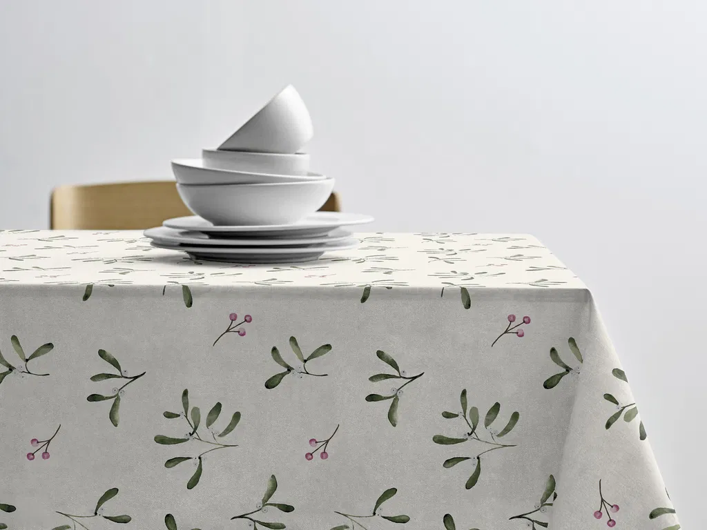 Södahl Juledug 140x350 cm Mistelten Nature