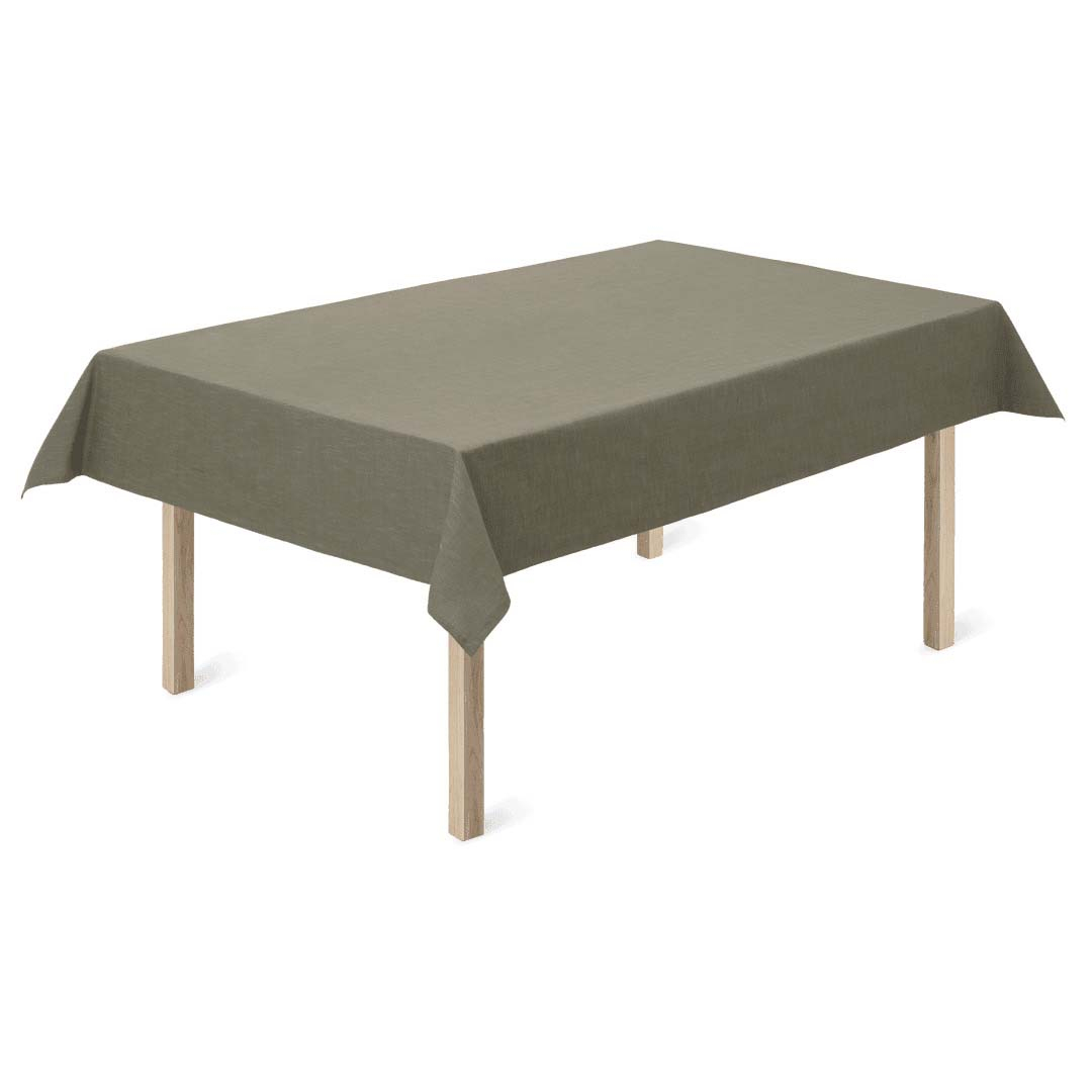 Juna Basic Bomuldsdug olivengrøn 150x320 cm