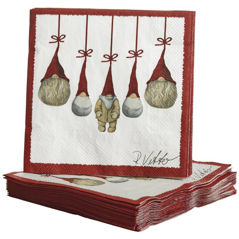 Papirservietter Santas 25x25cm