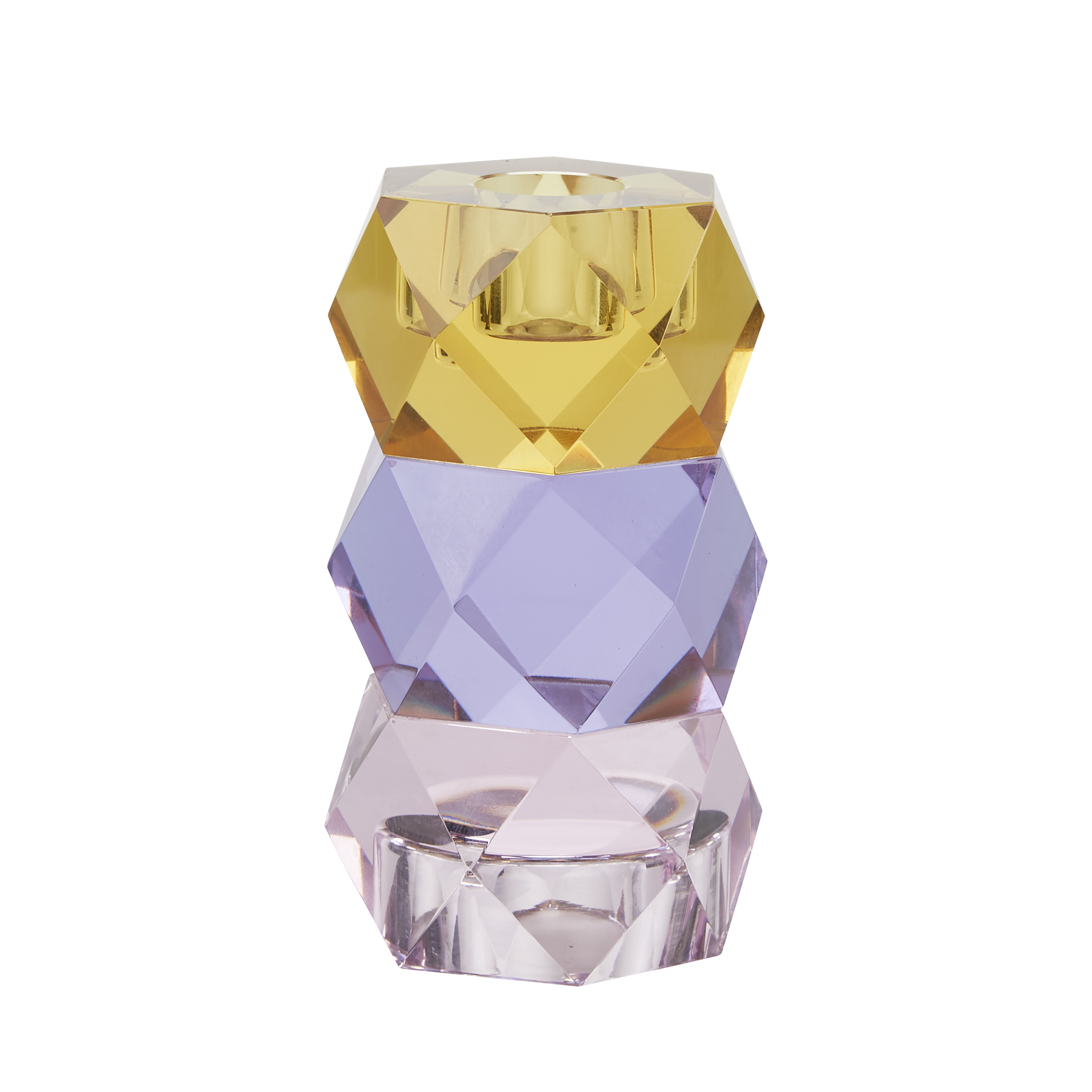 Miss Etoile Candleholder, 3 part, tealig amber, lilla, rose*