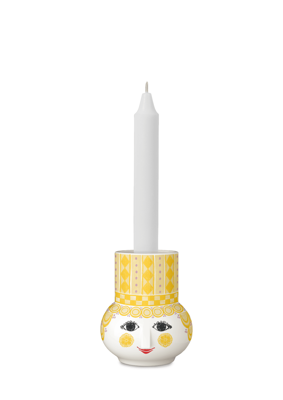 Wiinblad Olga Lysestage H9 cm gul