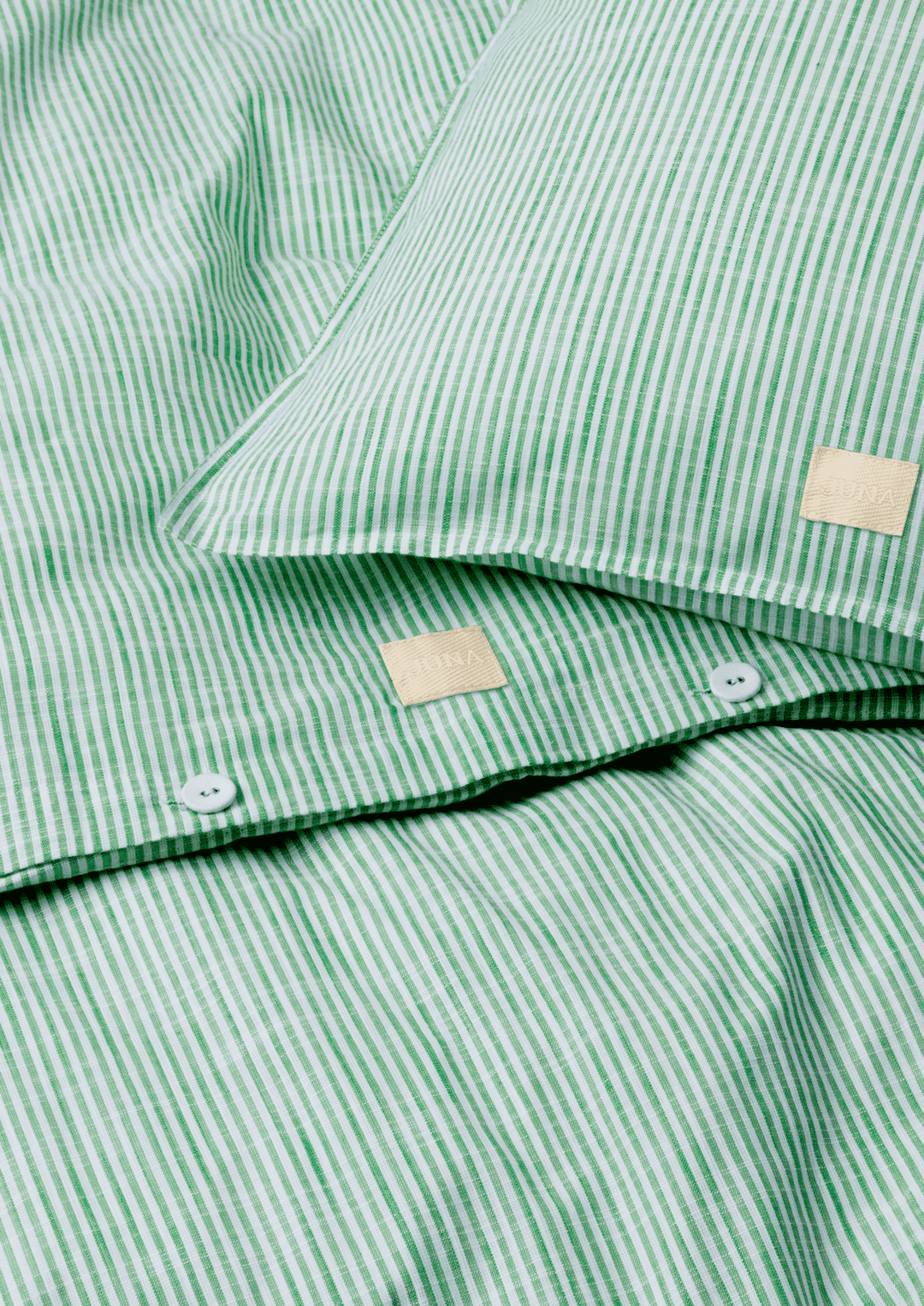 Monochrome Lines Sengetøj 150x210 cm grøn/hvid SE