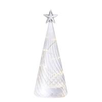 Sirius Wave Træ, 22 cm, Hvid/Klar