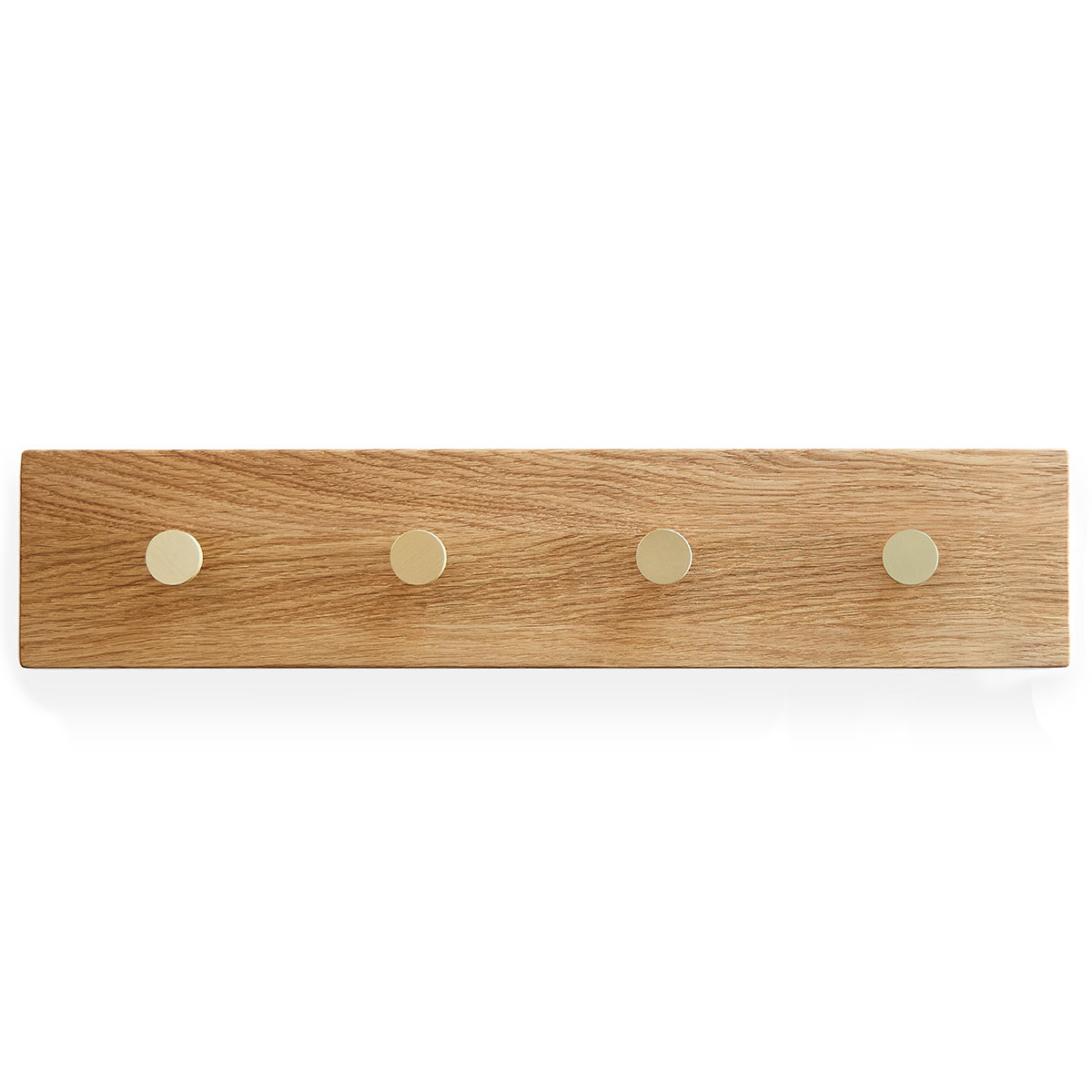 MOUD Home OAK Knagerække Egetræ Med Messing Knager - 50 cm