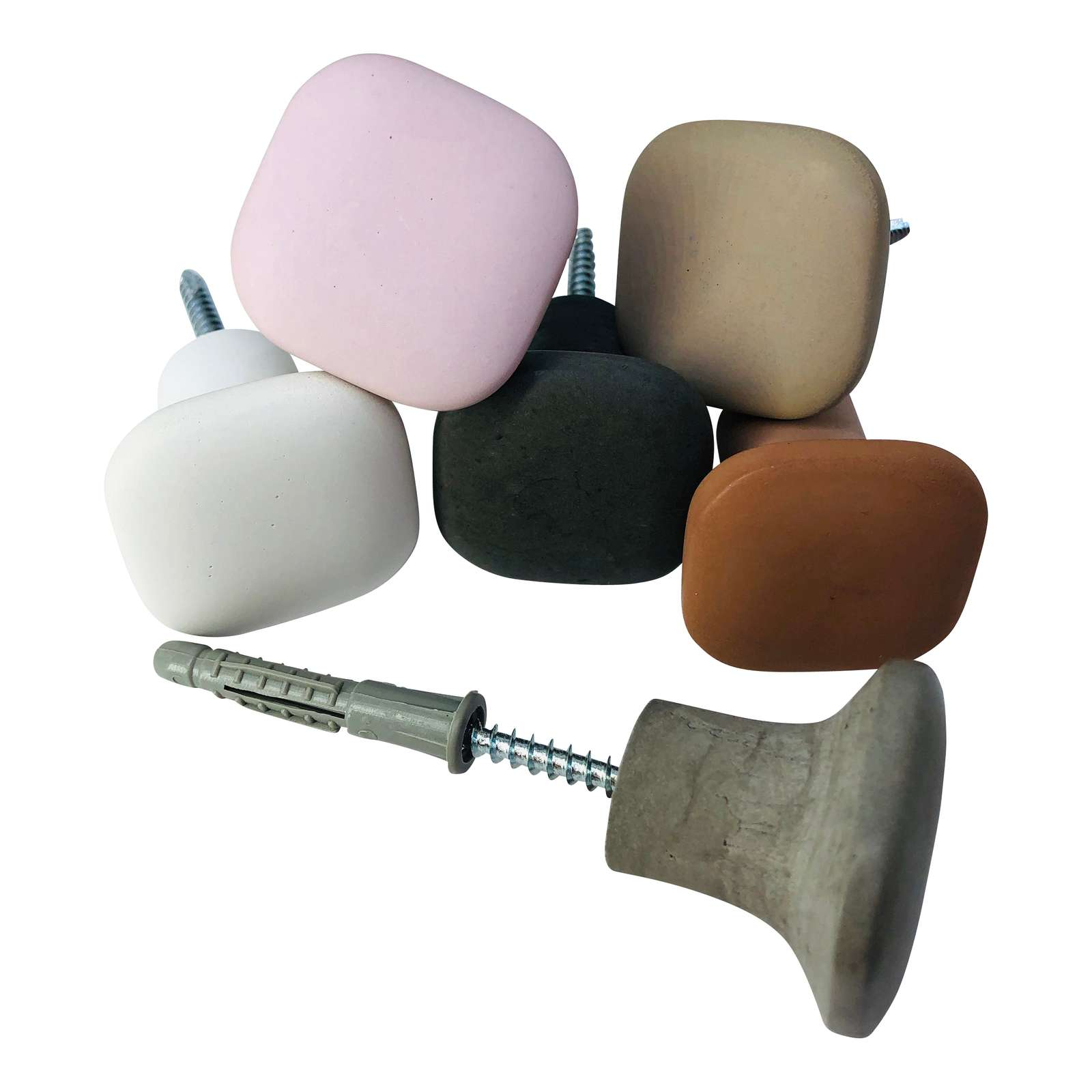 FREJA knag 2 stk, beton, x-small, hvid*