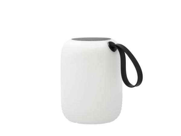 Villa Collection Hav LED Lampe m. solar Dia 17,5 x 23 cm Hvid/Sort