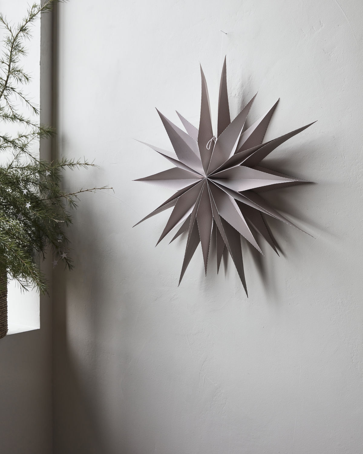 Stjerne, Capella, Brændt rød/hvid Ø70 cm