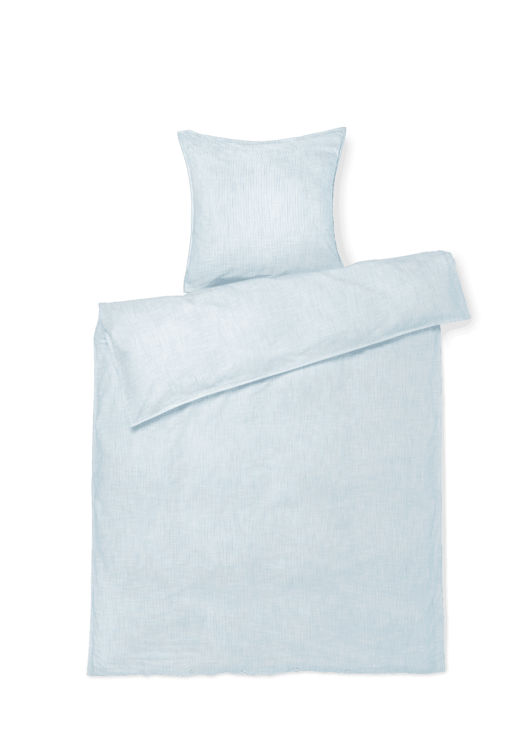 Monochrome Lines Sengetøj 140x200 cm lys blå/hvid 