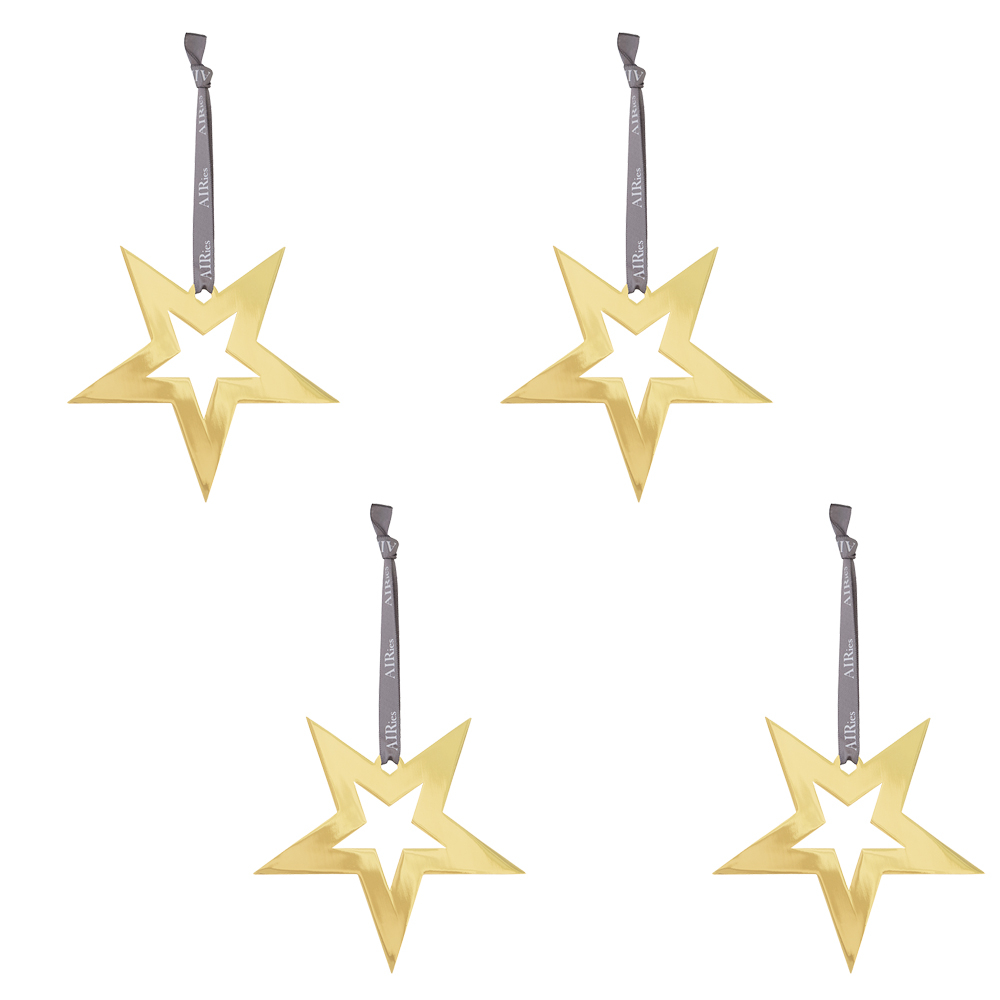 AIRies 4 stjerne vedhæng, guld*