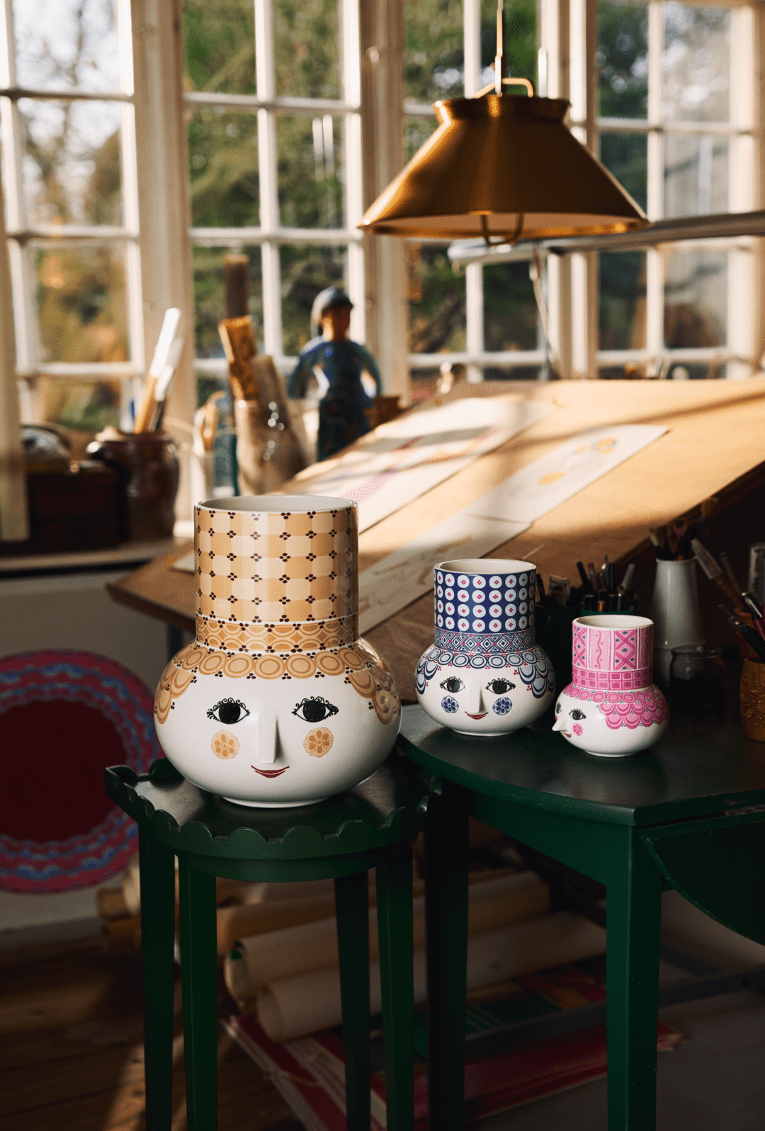 Wiinblad Olga Vase H20 cm blå