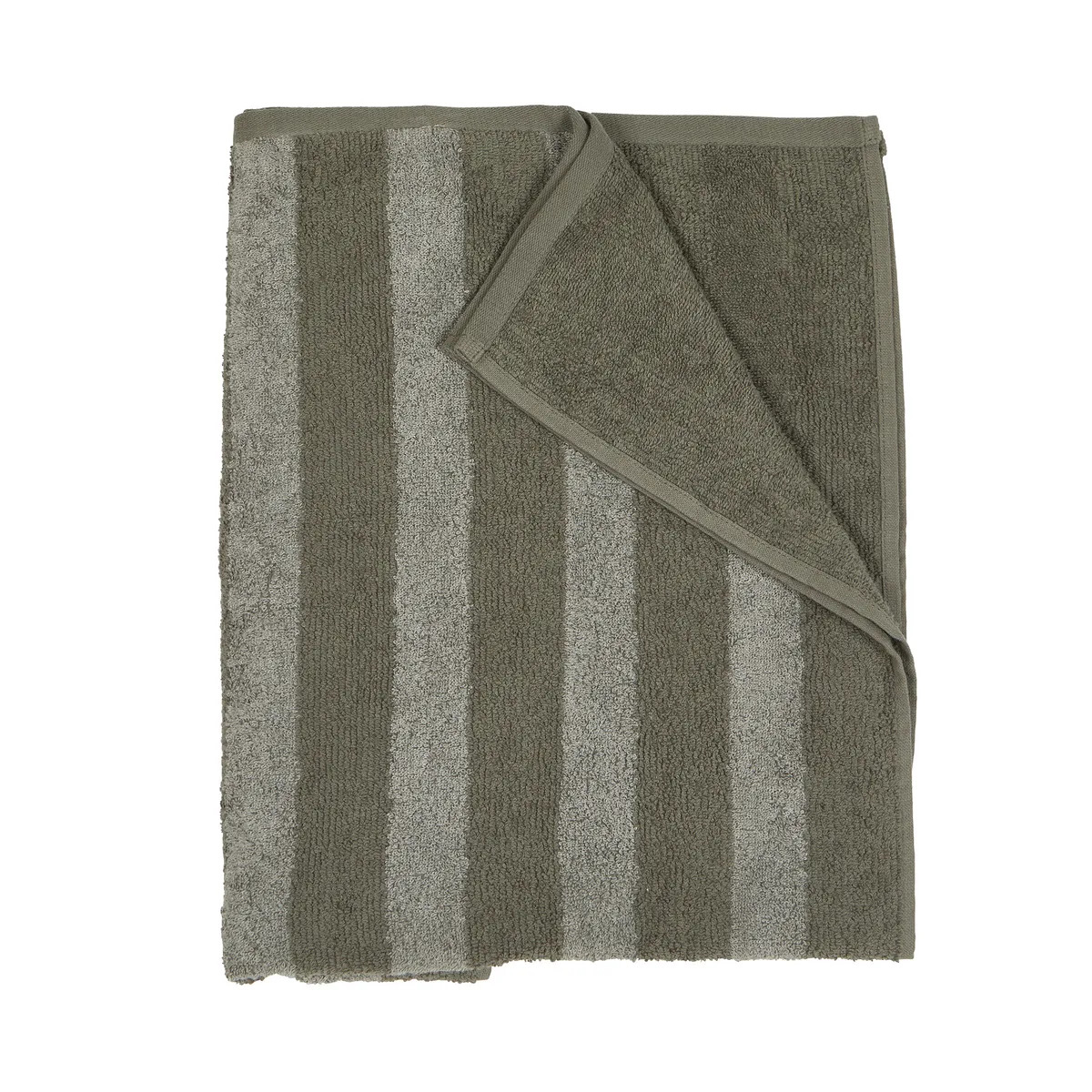 Håndklæde Stripe 50X70 Grøn