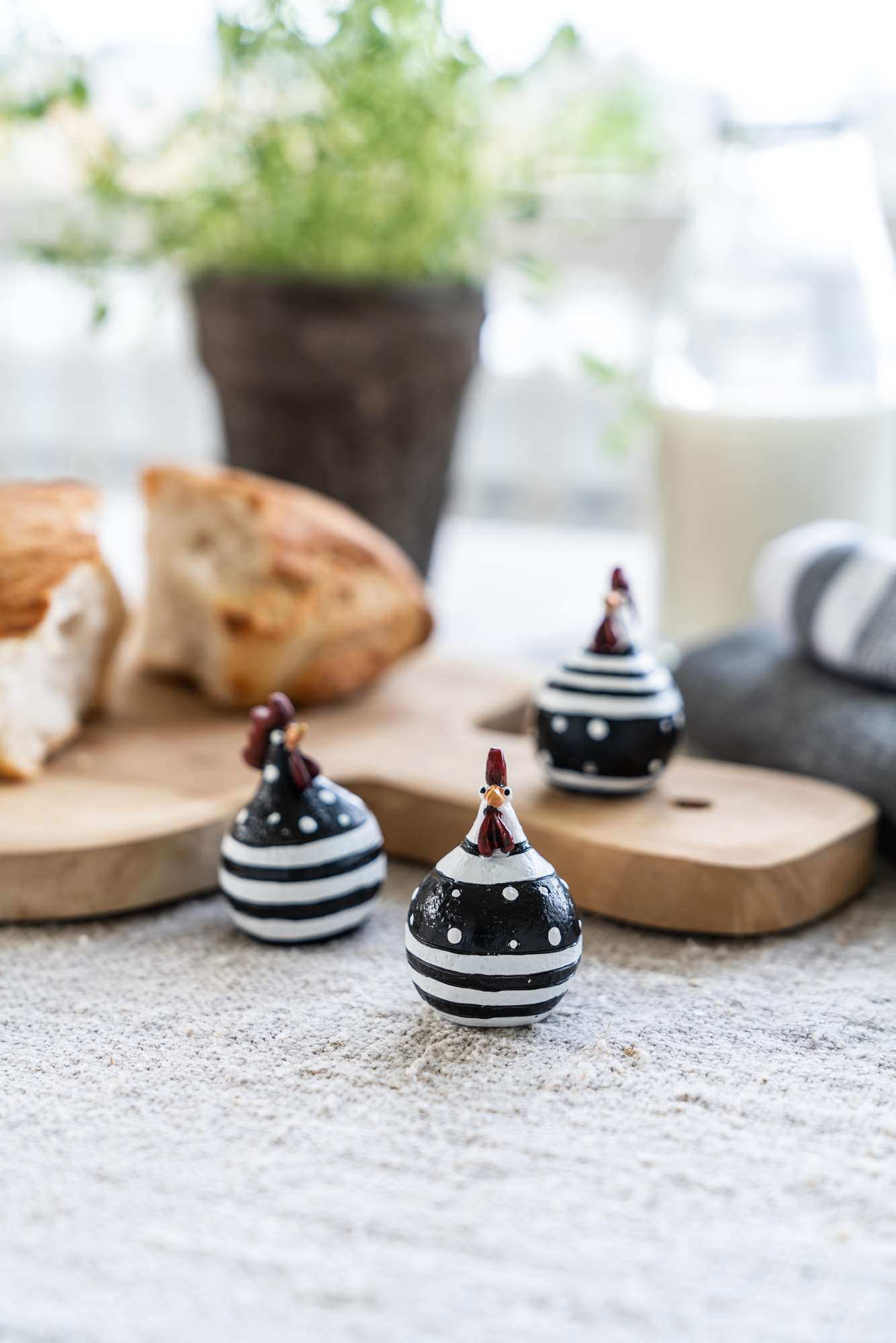 Høns Stripe 3stk H.5,2cm*