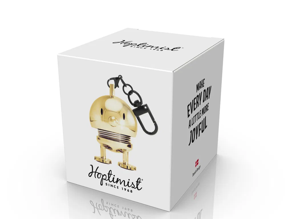 Hoptimist Bag charm, 4x3,4x5,9 cm, Guld