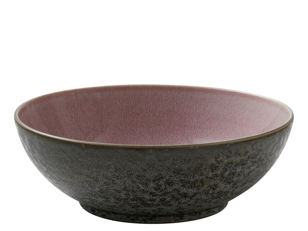 Salatskål grå/lysrød Bitz