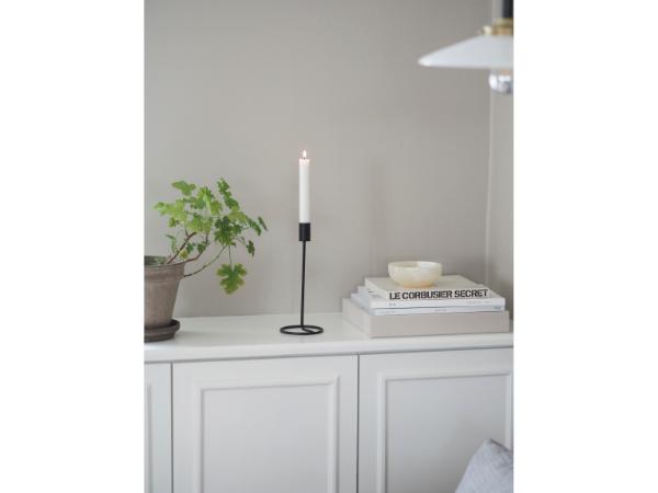 Villa Collection Lysestage 23cm Dia10cm Sort Metal