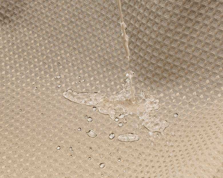 MOUD Home WAFFLE Badeforhæng i khaki - 180x220 cm