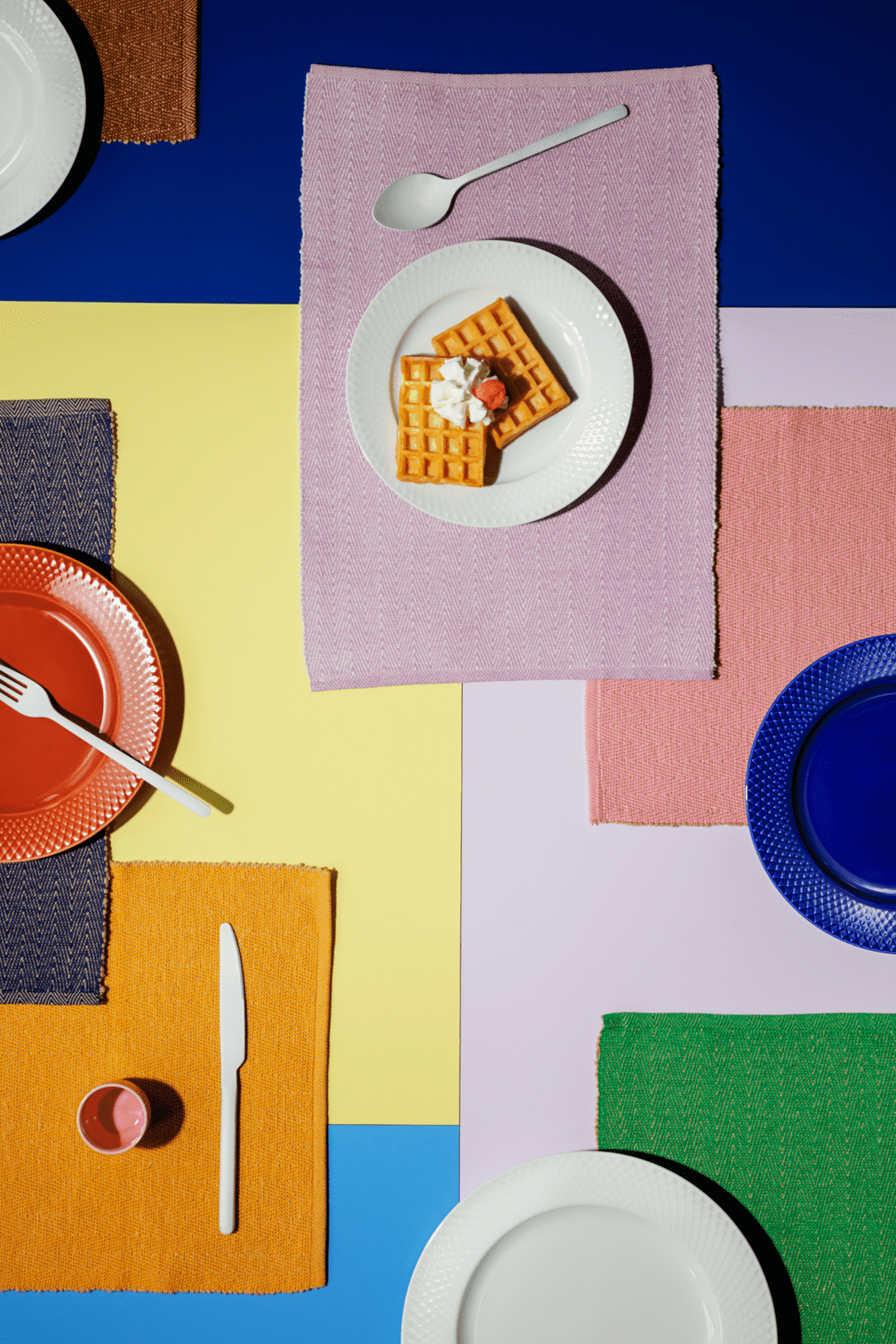 Herringbone Dækkeserviet, 43x30 cm, grøn