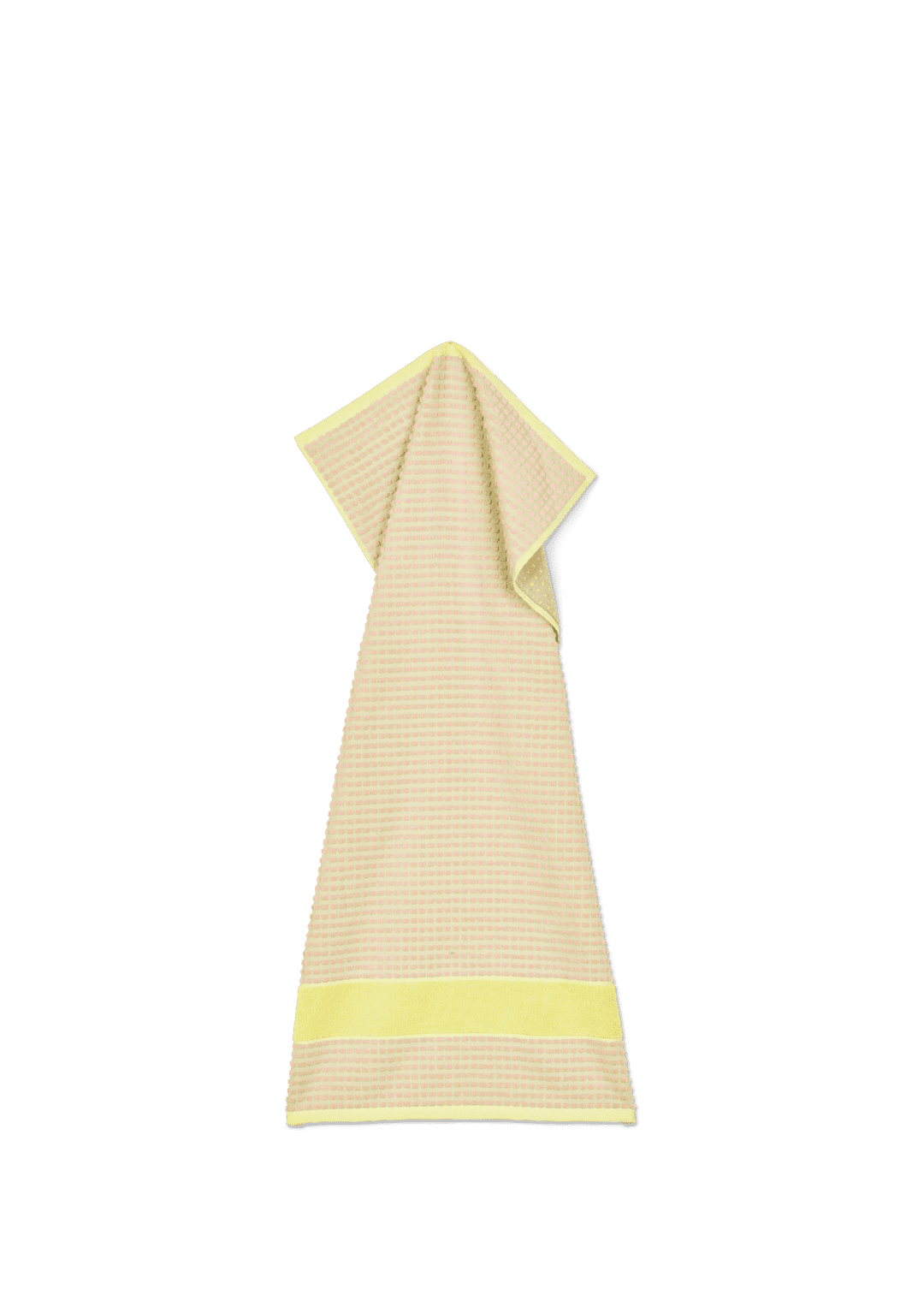 Check Håndklæde 50x100 cm gul/pink