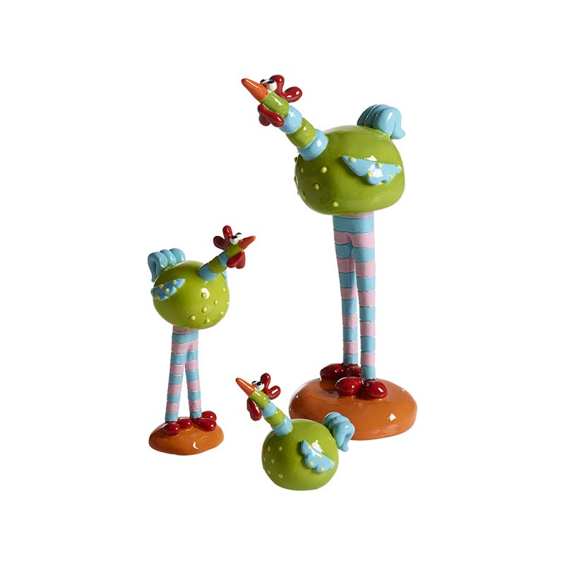 Gyllenkrok med ben, grøn H.17cm