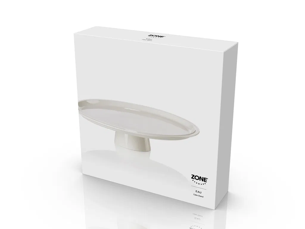 Zone Lagkagefad Eau 32 cm Offwhite Porcelæn