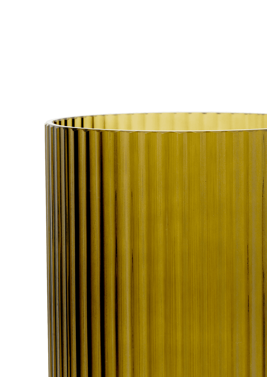 Lyngby Vase H31 cm olivengrøn mundblæst glas