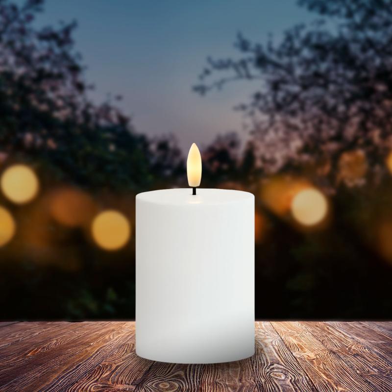 Sille Solar Ø7,5 x H10cm, Hvid