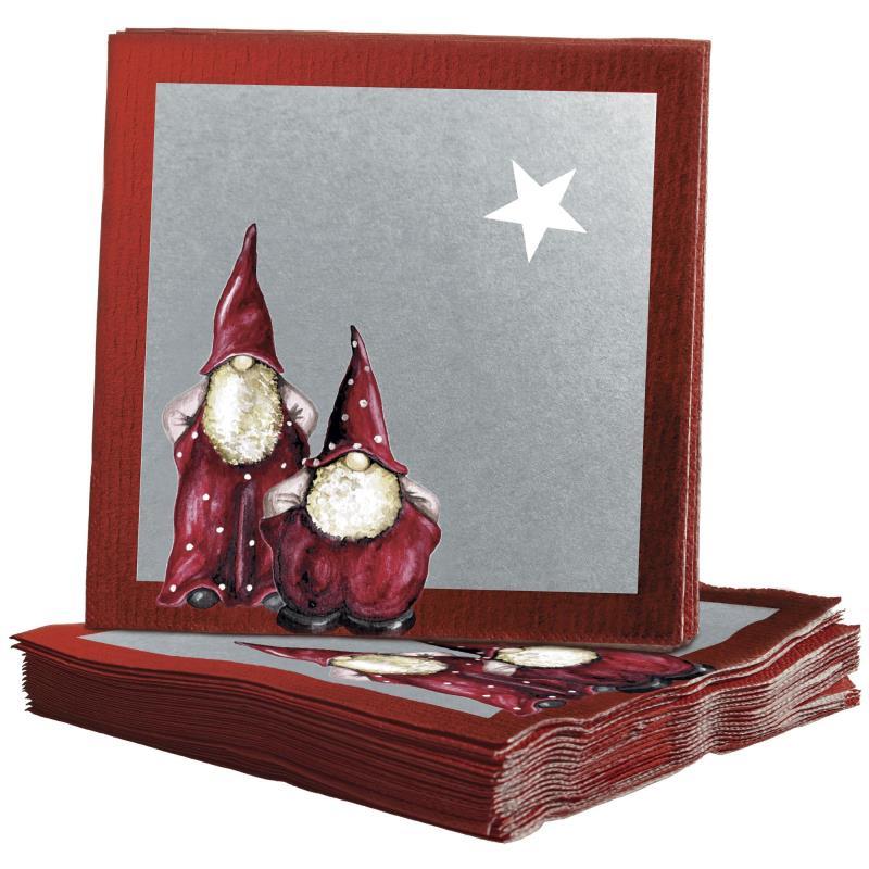 Papirservietter Elmer og Max 25x25cm 20 stk