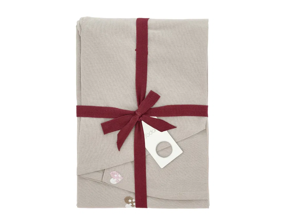 Södahl Christmas Hearts Embroidery Juledug Dia 180 cm Rose