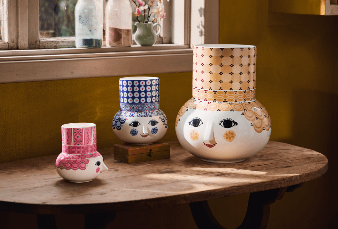 Wiinblad Olga Vase H35 cm sand