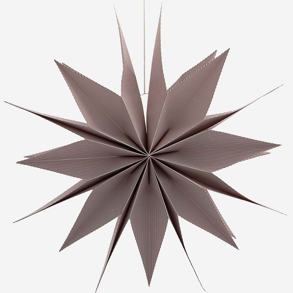 Stjerne, Capella, Brændt rød/hvid Ø70 cm