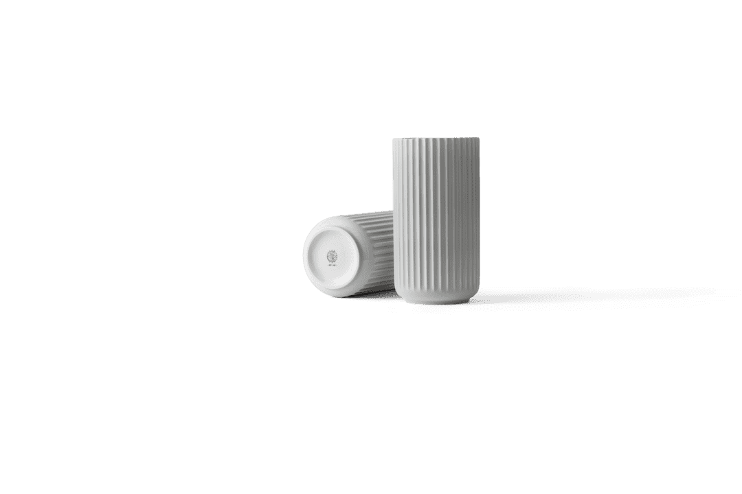 Lyngby Vase H20.5 cm lys grå porcelæn